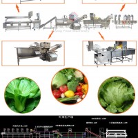 鲜切即食蔬菜加工流水线、中央厨房生产线厂家、净菜生产线