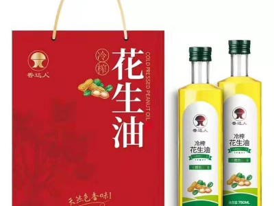香达人一级冷榨花生油礼盒 批发采购 诚招加盟代理图1