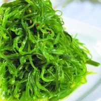 日本料理 海带丝 凉拌裙带菜 绿色素