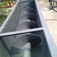 水平用U型绞龙，半圆型斜着送料机