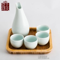 5头套装陶瓷酒具 纯手工陶瓷酒具定制