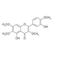 蔓荆子黄素  5-羟基-2-(3-羟基-4-甲氧基苯基)-3,6,7-三甲氧基苯并吡喃-4-酮;紫花牡荆素