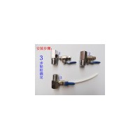 不锈钢4分转2分接口 进水短三通 不锈快接球阀 2分出水净水器配件