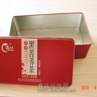 这款铁盒适合装150克的黑苦荞差，苦荞茶产品铁盒包装