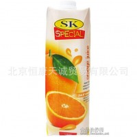 进口果汁批发 塞浦路斯原装进口 SK天然橙汁饮料1L*12盒