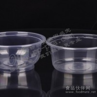 促销一次性360ml透明平底塑料碗沙拉酸奶甜品小汤碗外卖塑料餐盒