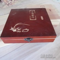 木制包装盒创意新款木制茶叶包装礼盒红酒木盒实木架