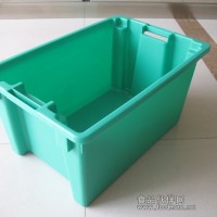 塑料周转箱/绿色/错位式/无盖上海