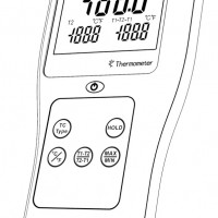 双通道温度表便携式数字热电偶温度计