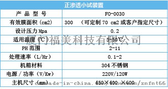 FO-0030正渗透小试装置-设备参数