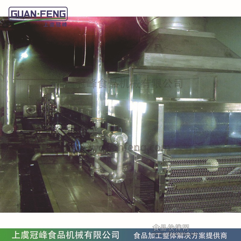 链式漂烫机安装现场
