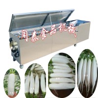 厂家供应连续萝卜清洗机 白萝卜清洗去泥巴机器电动毛刷