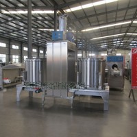萝卜压榨机 全自动双筒式高吨位哈密瓜榨汁机械 物理榨汁机械