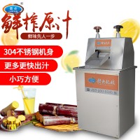 电动甘蔗榨汁机 甘蔗汁渣分离机 生姜苹果水果榨汁设备