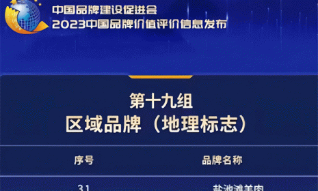2023中国品牌价值：盐池滩羊肉品牌价值达106.82亿元