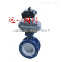 气动法兰式衬氟蝶阀D641F46-10C/16C