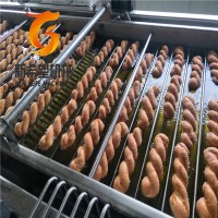 甜甜圈面包油炸机源头厂家供应面包麻花油炸机